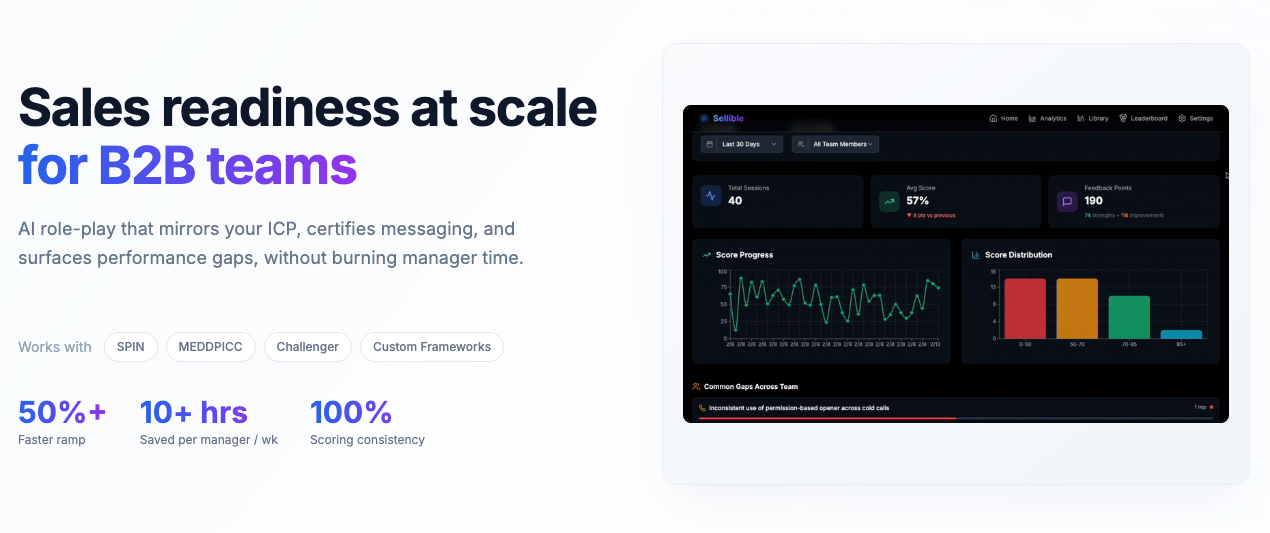 AI Sales Coaching Platform in 2026 - Sellible
